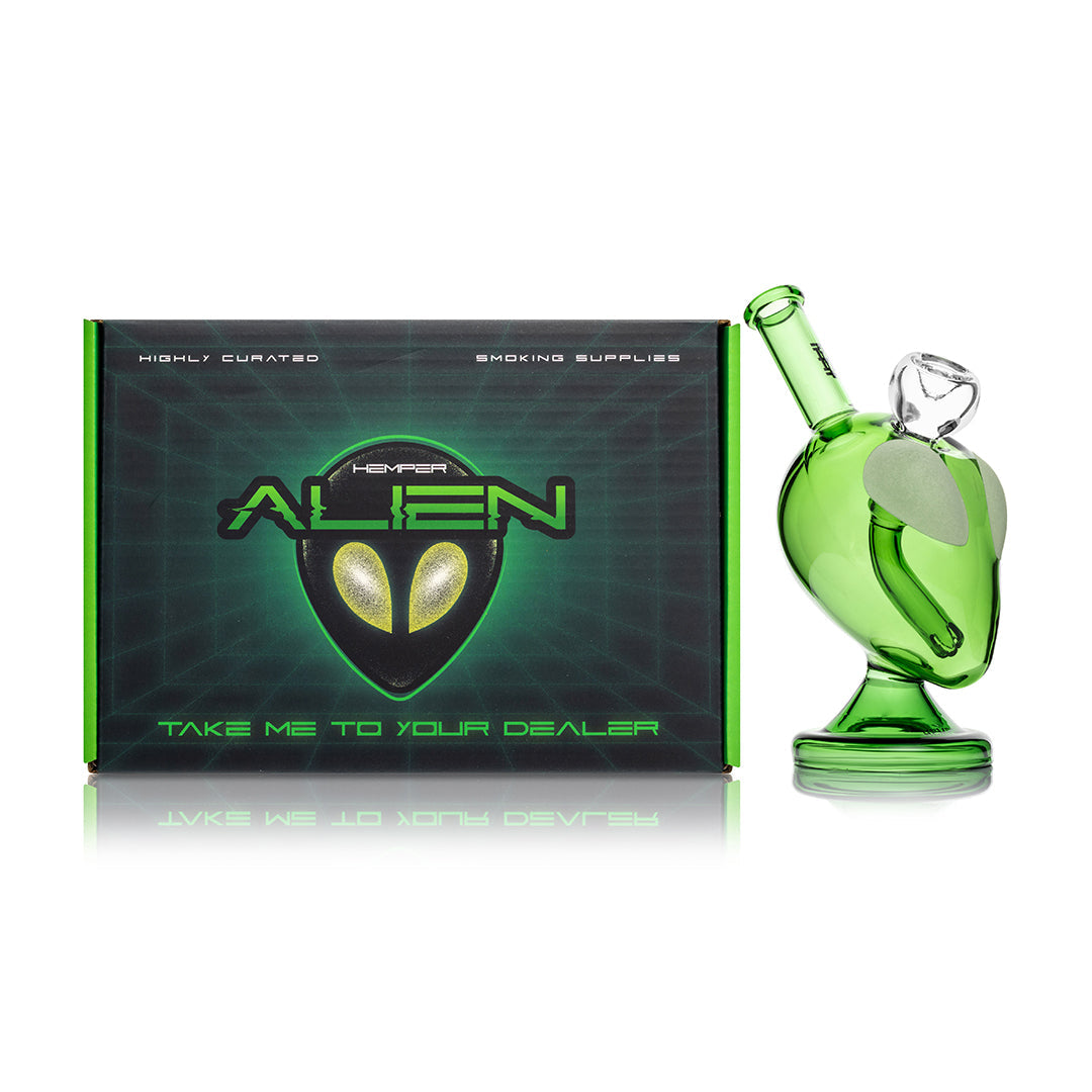 Hemper 6” Glass Alien Mini Bong